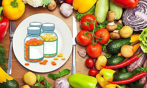 Vitamine in Produkten zur Erhöhung der Potenz